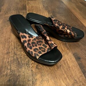 Leopard Print Women's Platform Sandals